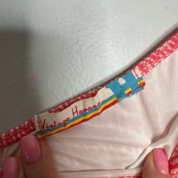 Vintage Havana Junior's Pink‎ + White Printed Tank Midi Dress Size L - Picture 4 of 6